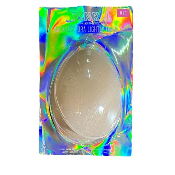 PINK Victoria's Secret Backless Bra Lightly Lined, Beige, Size B/C - Picture 3 of 5